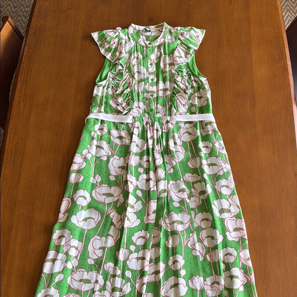 TED BAKER Floral Midi Dress NWT | Size 2 Wedding Guest Spring/Summer - Picture 6 of 10